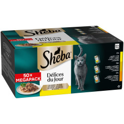 Patée pour chat Délices du Jour à la volaille en sauce 50 pièces SHEBA