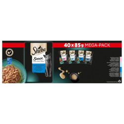 Patée pour chat Sélection au poisson en sauce 40 pièces SHEBA