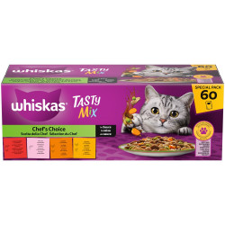 Patée pour chat Sélection du chef Tasty Mix en sauce 60 pièces WHISKAS