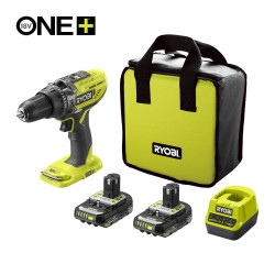 Perceuse visseuse sur batterie One+ R18DD3-252S 2 x 2 Ah 18 V RYOBI