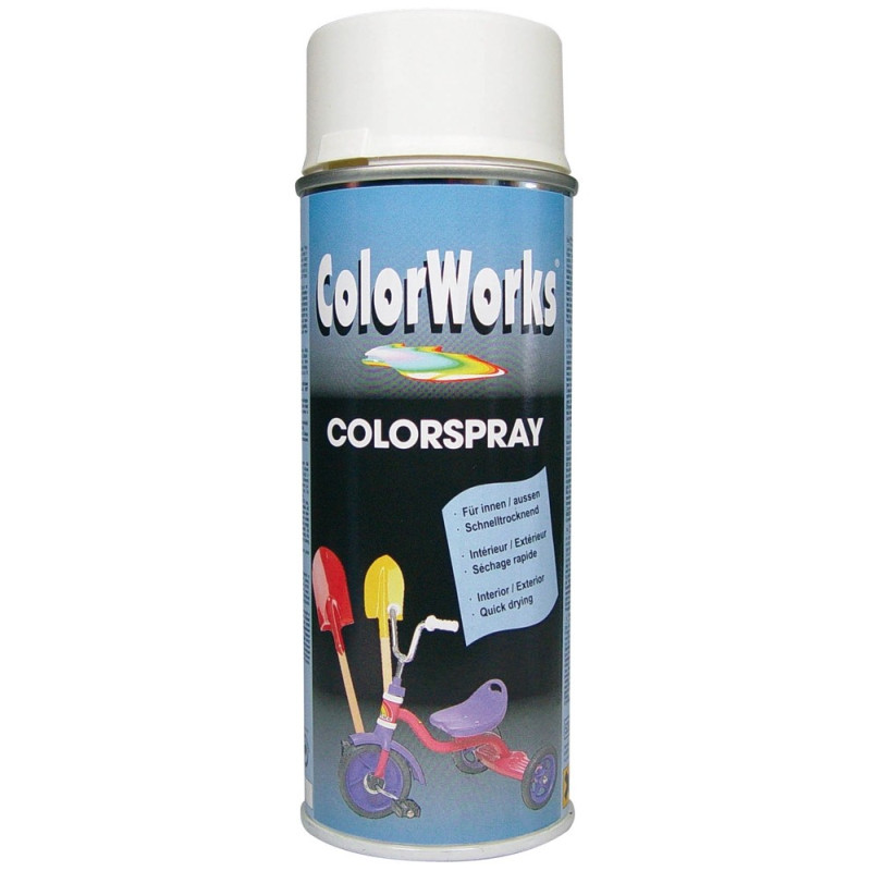 Peinture en spray ColorWorks blanche satinée 0,4 L MOTIP