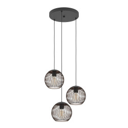 Suspension Almanzora noir et cuivre Ø 46