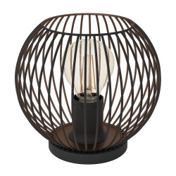 Lampe de table Almanzora noir et cuivre E27 60 W EGLO
