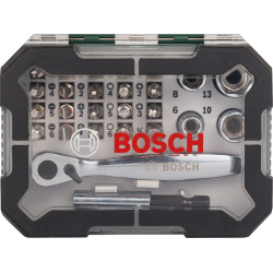 Set promoline de 26 accessoires avec clé à cliquet BOSCH