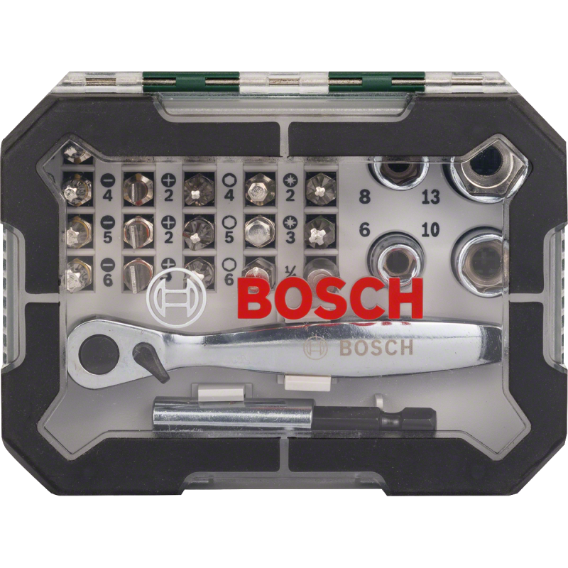 Set promoline de 26 accessoires avec clé à cliquet BOSCH