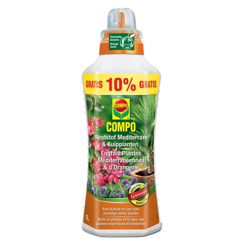 Engrais liquide pour plante méditerranéenne et d'orangerie 1L (+10%) COMPO