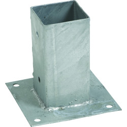Pied de poteau galvanisé 70x70mm – Fixation Robuste | PRACTO GARDEN