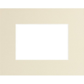 Passe-partout beige 50 x 40 cm avec ouverture intérieure de 30 x 40 cm