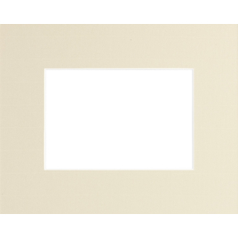 Passe-partout beige 40 x 30 cm avec ouverture intérieure de 24 x 18 cm