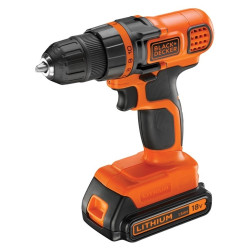 Kit perceuse sans fil + visseuse à impact 18V - BDCDDIM18B-QW - BLACK+DECKER