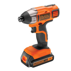 Kit perceuse sans fil + visseuse à impact 18V - BDCDDIM18B-QW - BLACK+DECKER