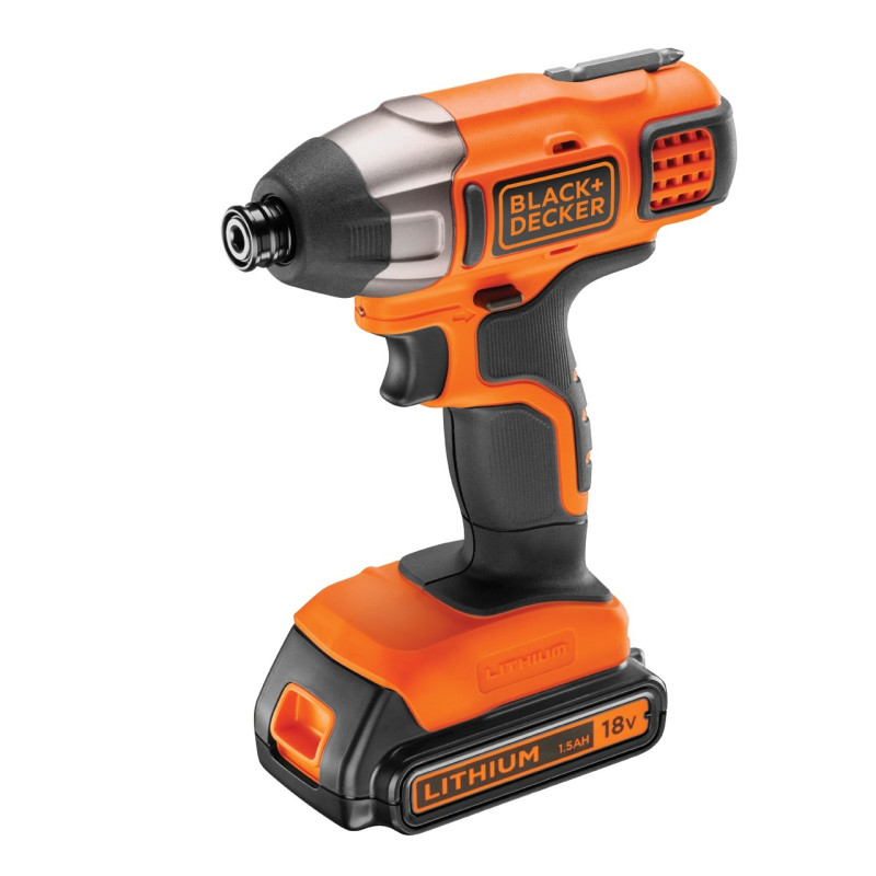 Kit perceuse sans fil + visseuse à impact 18V - BDCDDIM18B-QW - BLACK+DECKER