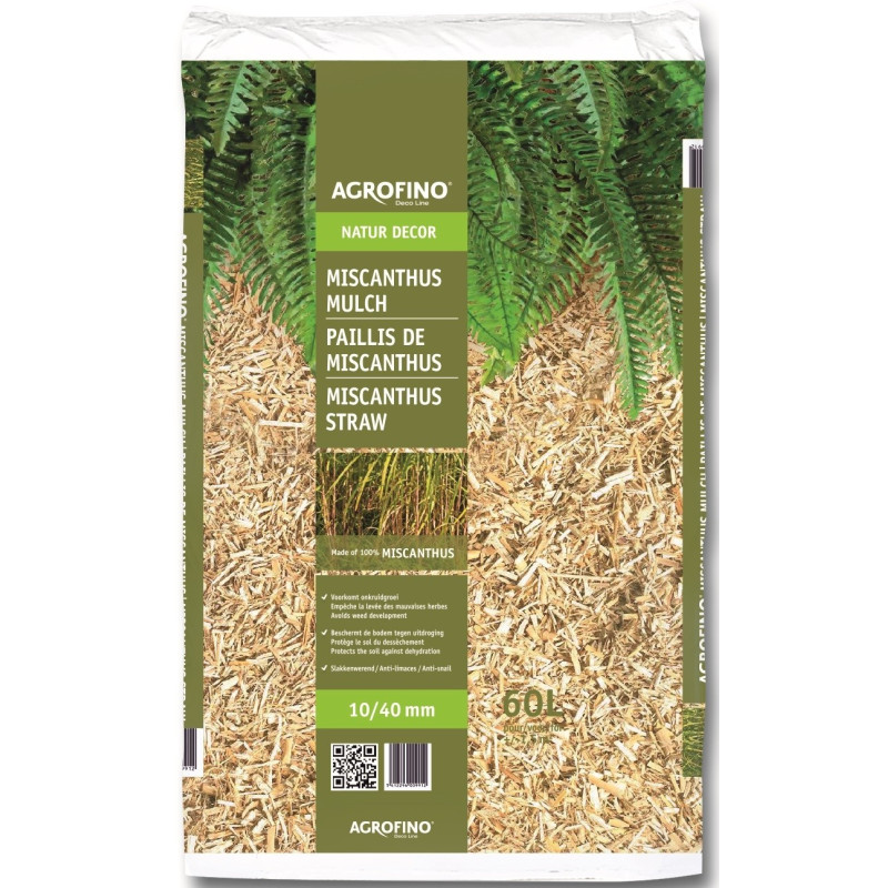 Couvre-sol décoratif Paillis Miscanthus 60 L AGROFINO