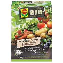 Engrais bio pour fruits et légumes avec laine de mouton 3,5 kg COMPO