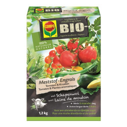 Engrais bio pour tomates et plantes aromatiques avec laine de mouton 1,2 kg COMPO