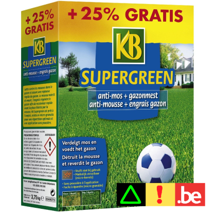 Engrais et anti-mousse pour gazon Supergreen 3,75 kg KB