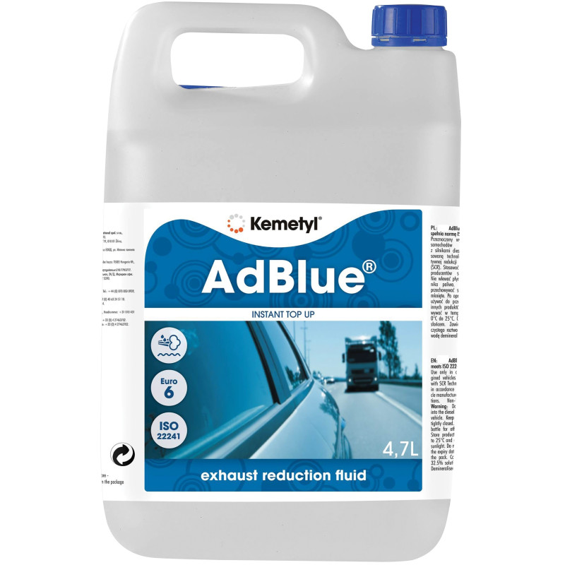 Fluide de réduction des gaz d'échappement Ad Blue 4,7 L KEMETYL