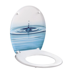 Abattant de toilette Goutte d'eau décor en thermodur ALLIBERT