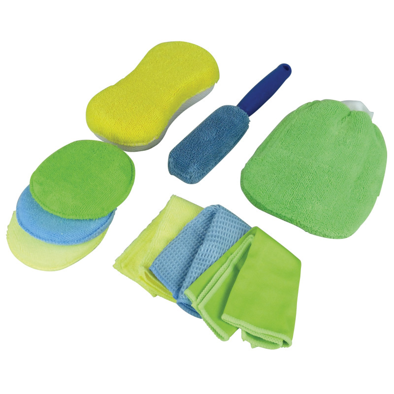 Set microfibres pour voiture 9 pièces PROTECTON