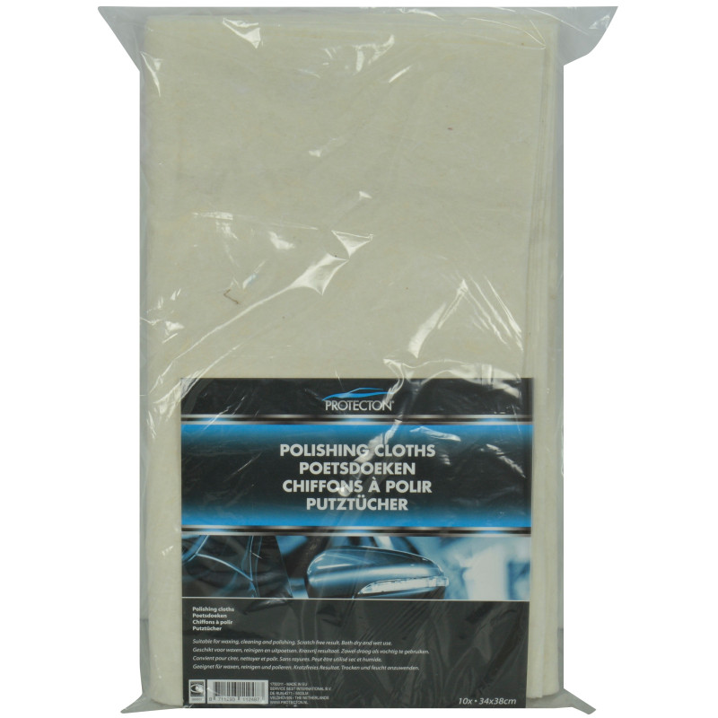 Chiffons à polir PROTECTON 10 pièces – Nettoyage voiture | PROTECTON