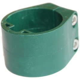 Collier milieu et fin plastique pour poteau profilé vert ø 48 mm GIARDINO