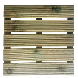 Dalle en bois rainuré Karo 50 x 50 cm CARTRI