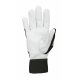 Paire de gants de jardin blancs et noirs en cuir taille 6 GERIN