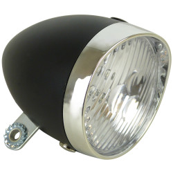 Feu avant vélo 3 LED Classique Noir – Éclairez vos sorties | DRESCO