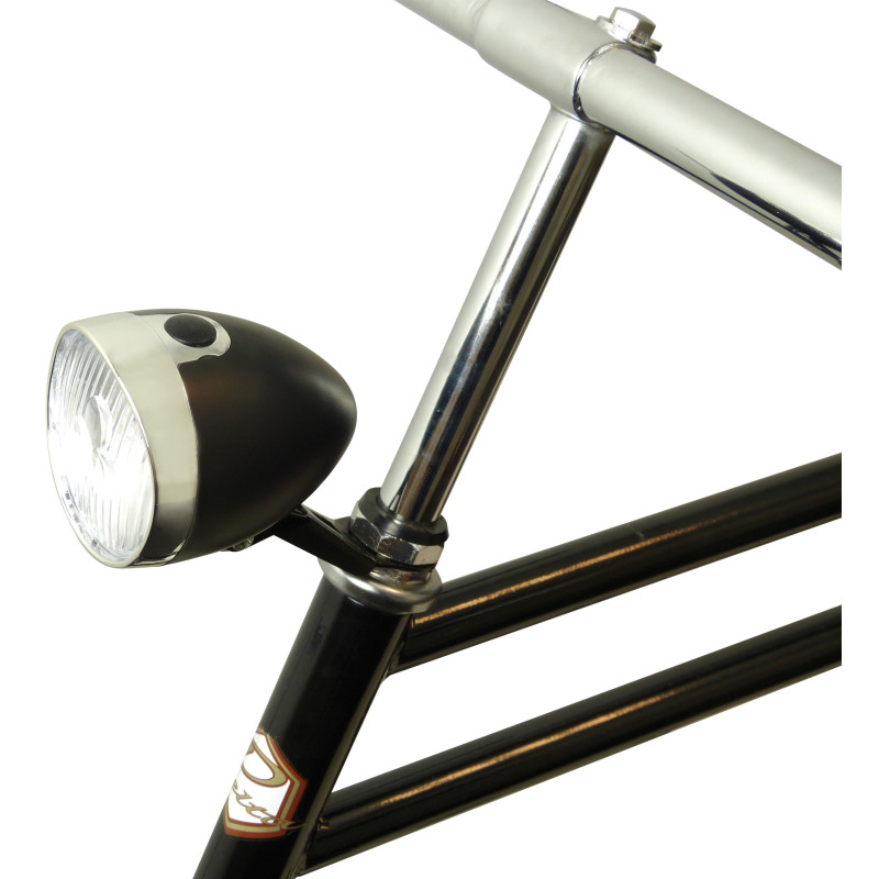 Feu avant vélo 3 LED Classique Noir – Éclairez vos sorties | DRESCO