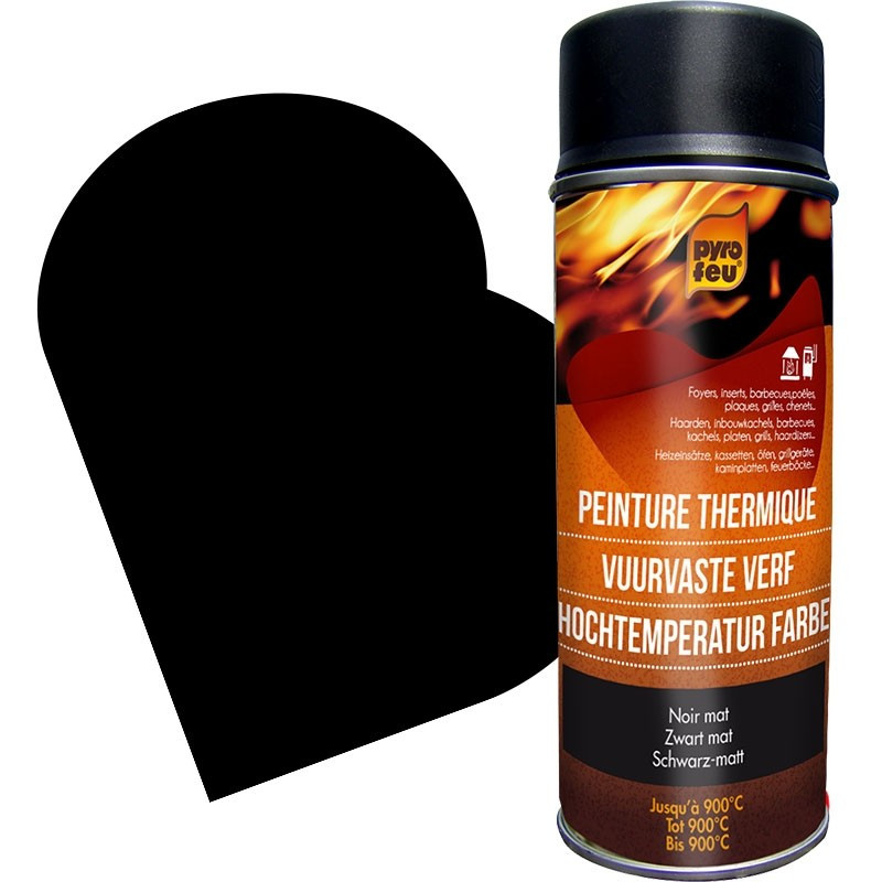 Bombe de peinture noir mat 400ml AUTO K