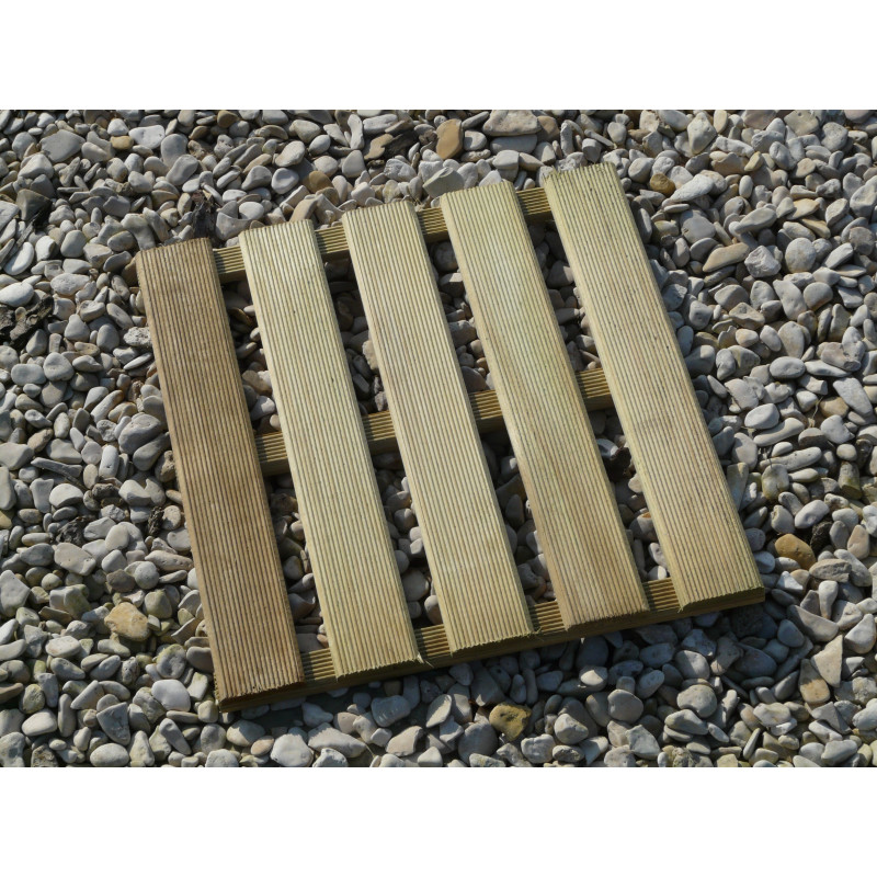 Dalle bois 40x40cm SOLID – Traitement imputrescible | SOLID