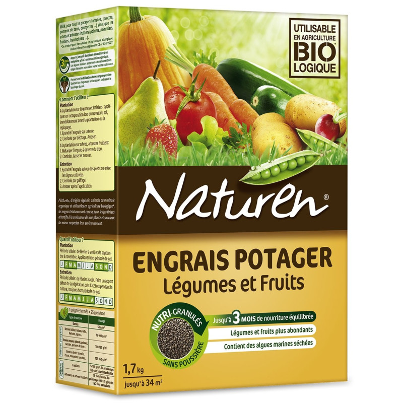 Engrais pour fruits et légumes 1,7 kg NATUREN