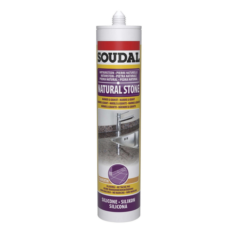 Silicone spécial pierre naturelle travertin 0,3 L SOUDAL