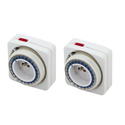 Programmateur Mécanique Blanc 2 Pièces – Simplifiez Votre Quotidien | CHACON