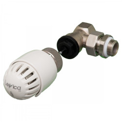 Robinet thermostatique équerre 1/2" avec tête thermostatique LEVICA