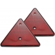 Catadioptres triangulaires pour remorque 2 pièces