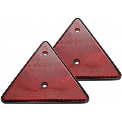 Catadioptres triangulaires pour remorque 2 pièces