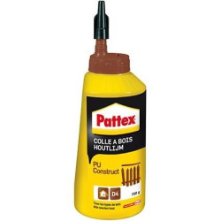 Colle à bois PU Construct 750 g PATTEX