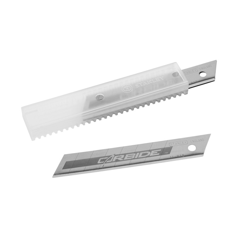 Lames de cutter en carbure de tungstène, 18 mm, 5 pièces | STANLEY Lames de cutter en carbure de tungstène, 18 mm, 5 pièces | STANLEY