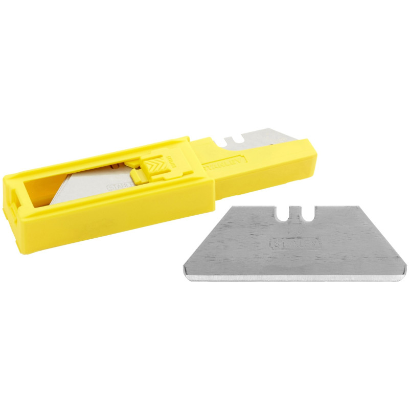 Lames de cutter à bout arrondi 10 pièces par distributeur 62 mm STANLEY