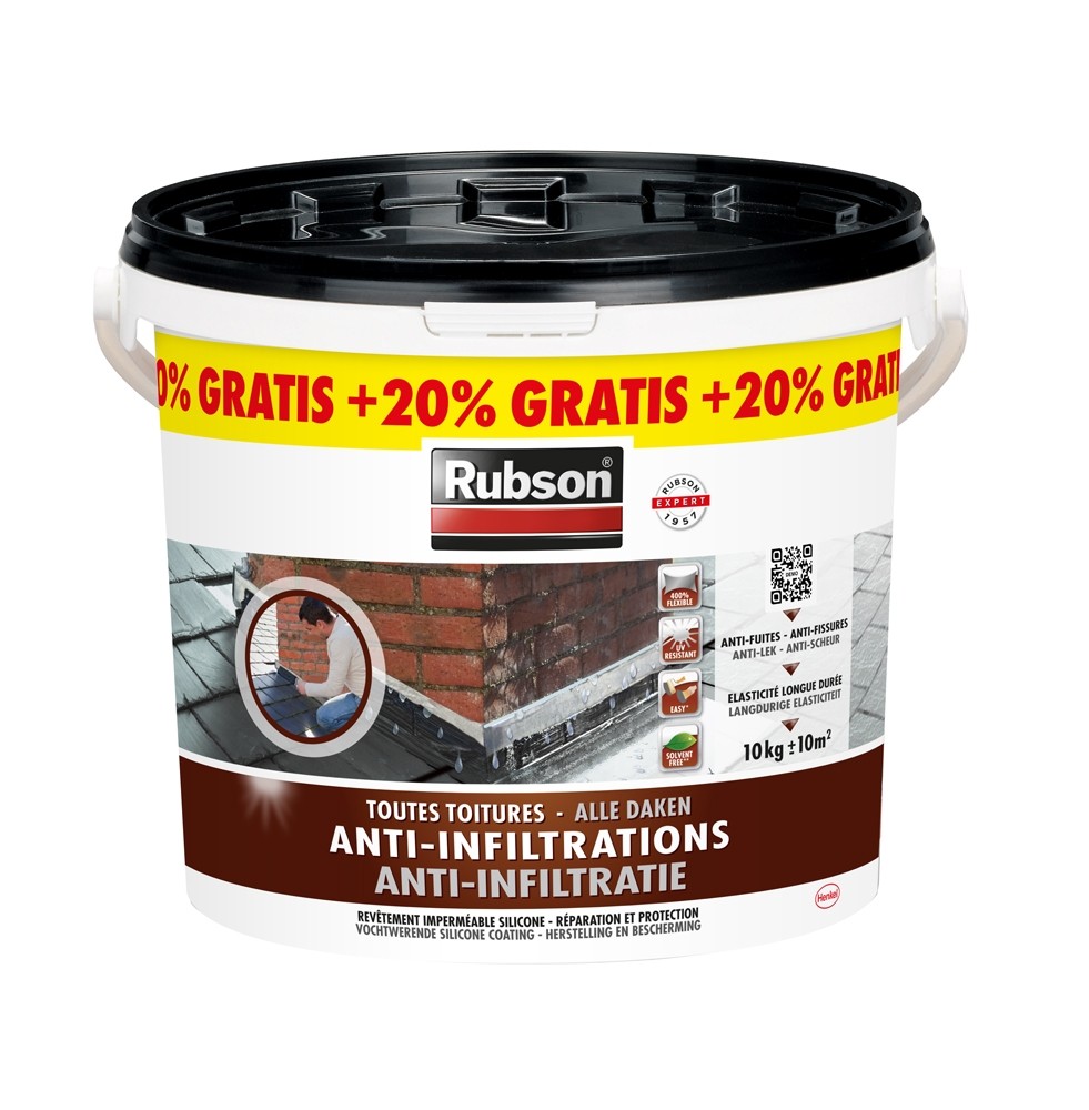 Anti-Infiltrations 10kg + 20% gratuit RUBSON