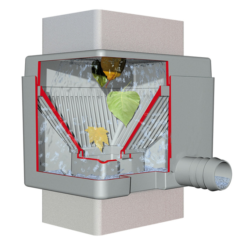Collecteur filtrant Quattro – Eau de pluie pure | GARANTIA