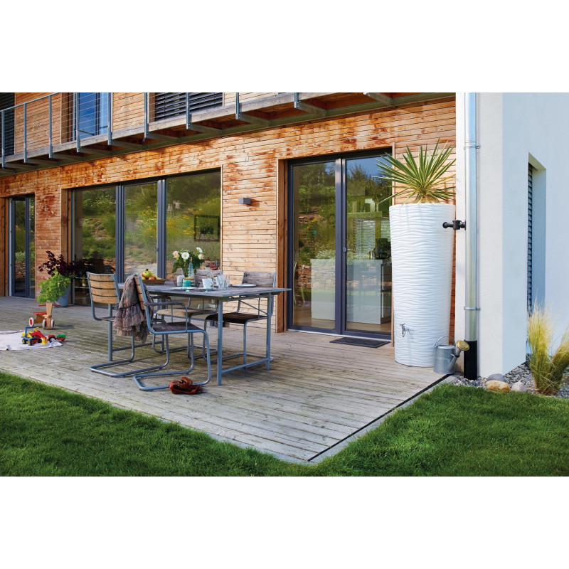 Tonneau à eau de pluie Natura Artic 350L avec bac à plantes | GARANTIA