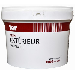 Crépi extérieur rustique blanc 15 Kg 1ER