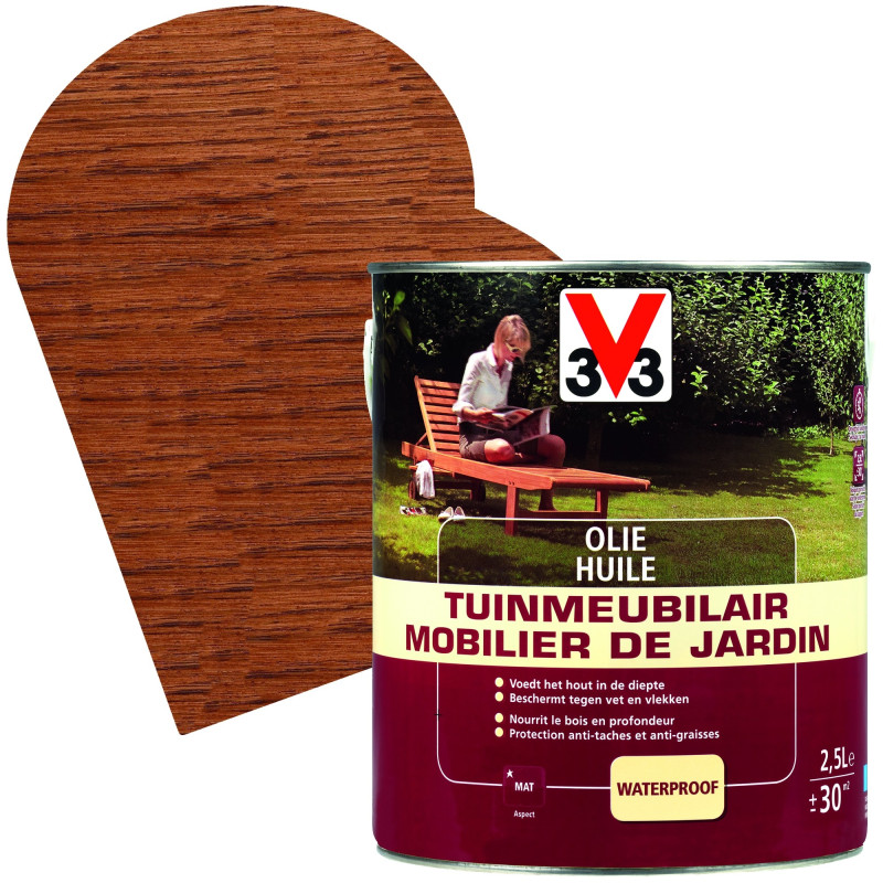 Huile Mobilier de jardin teck mat 1 L V33