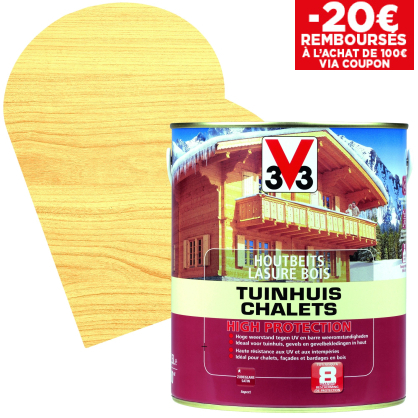 Lasure Chalets High Protection incolore satinée 2,5 L V33