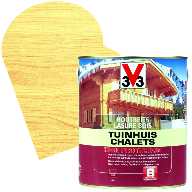 Lasure Chalets High Protection incolore satinée 2,5 L V33