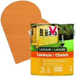 Lasure Chalets Chêne Moyen Satinée 2,5L V33 – Protection Bois | V33