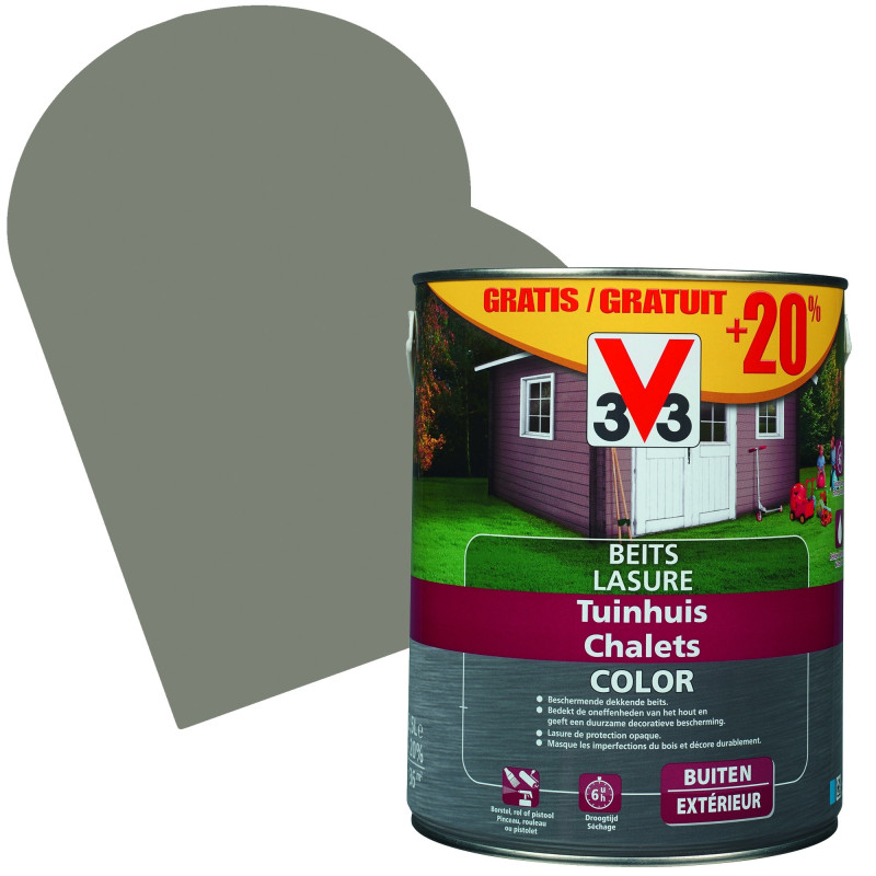 Lasure Chalets Color bizon 2,5 + 0,5 L gratuit V33