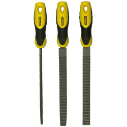 Jeu de râpes bâtardes 200 mm 3 pièces – Travail précis | STANLEY Jeu de râpes bâtardes 200 mm 3 pièces – Travail précis | STANLEY